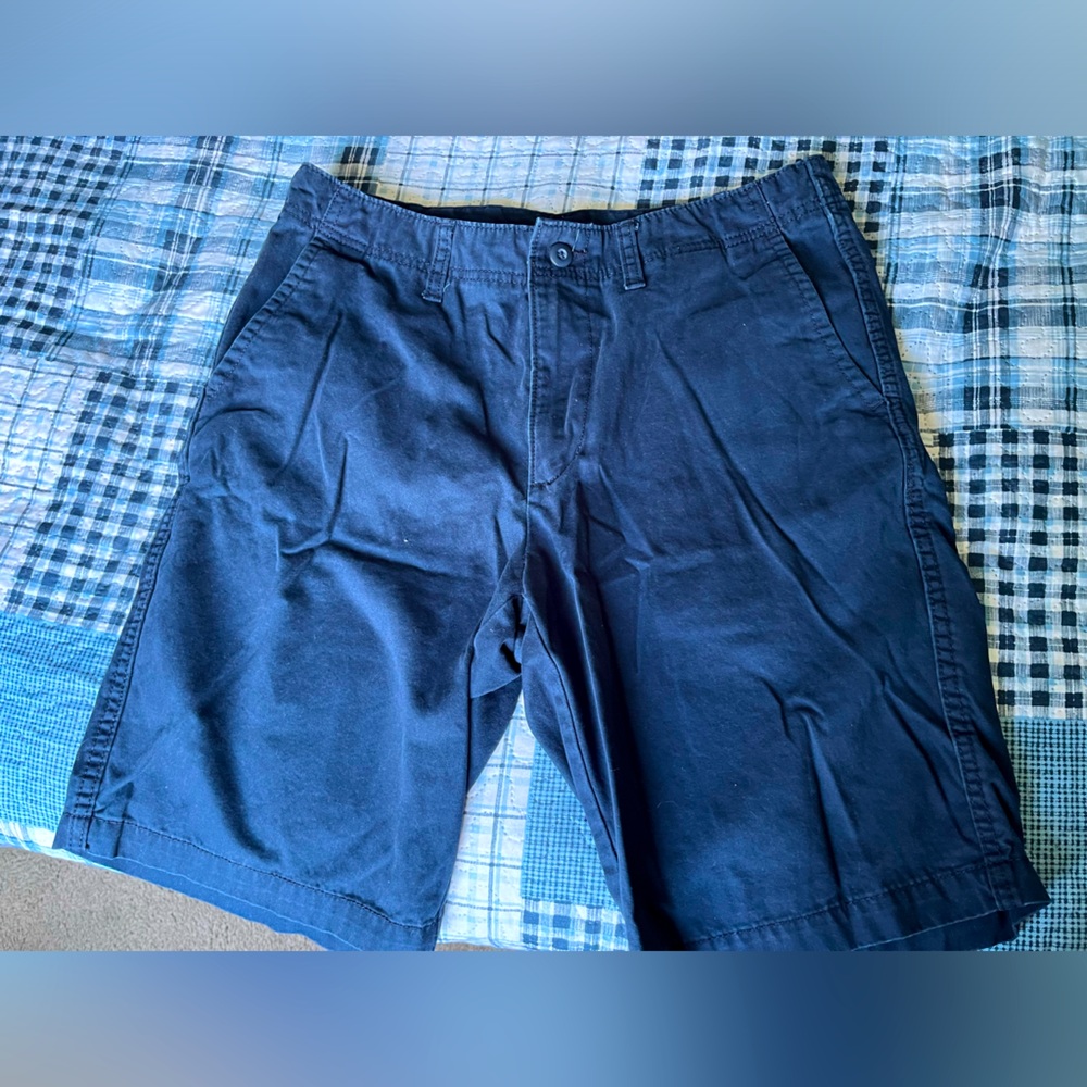 Bundle of 2 Old Navy Dress Shorts Waist 34 Inseam 10 inches Navy and light blue